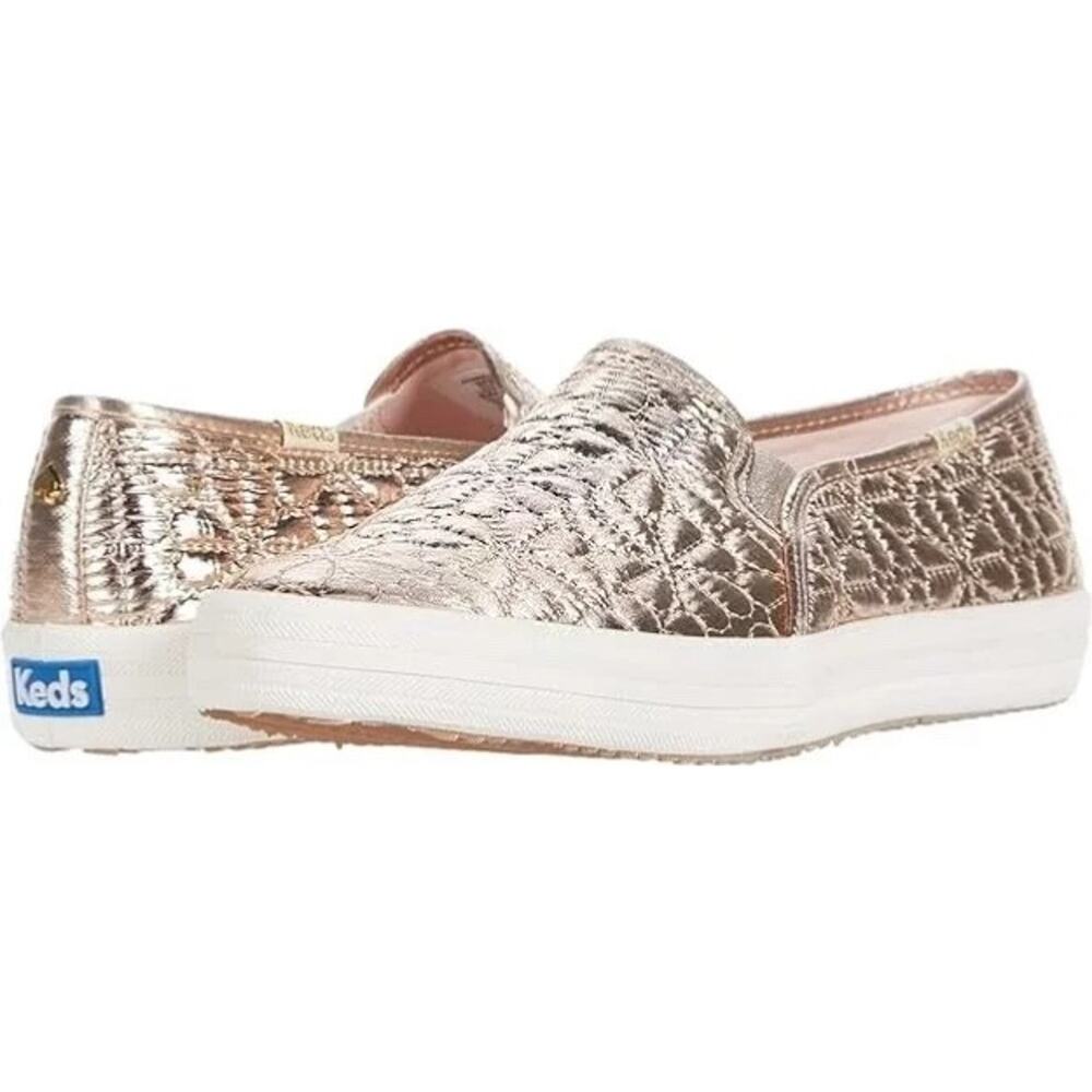 Kate Spade‎ New York x Ked's Women's Quilted Slip On Sneakers Rose Gold 7.5